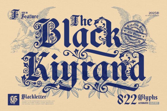 Black Kiyrand: A Bold Blackletter Font for Digital Design