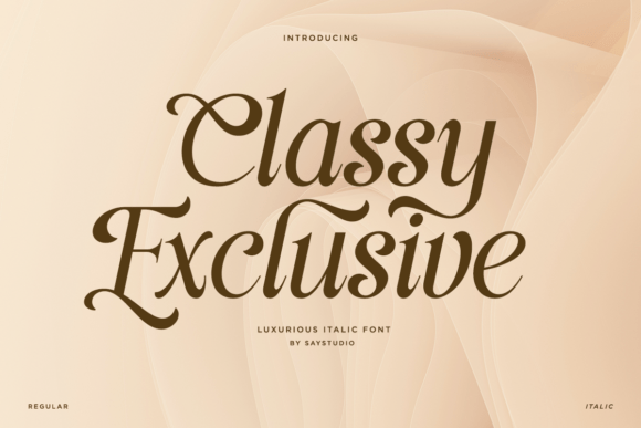 Classy Exclusive: A Serif Font for Elegant Craft Projects