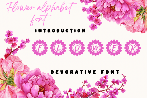Flower Alphabet Font: A Decorative Touch for Your Brand