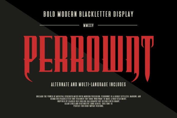 Perrownt: A Bold Statement in Blackletter Typography
