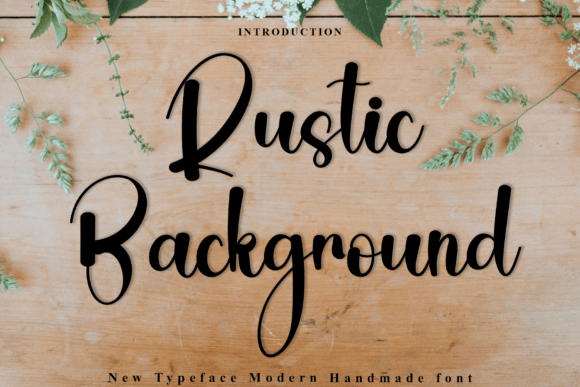 Rustic Background Font Review